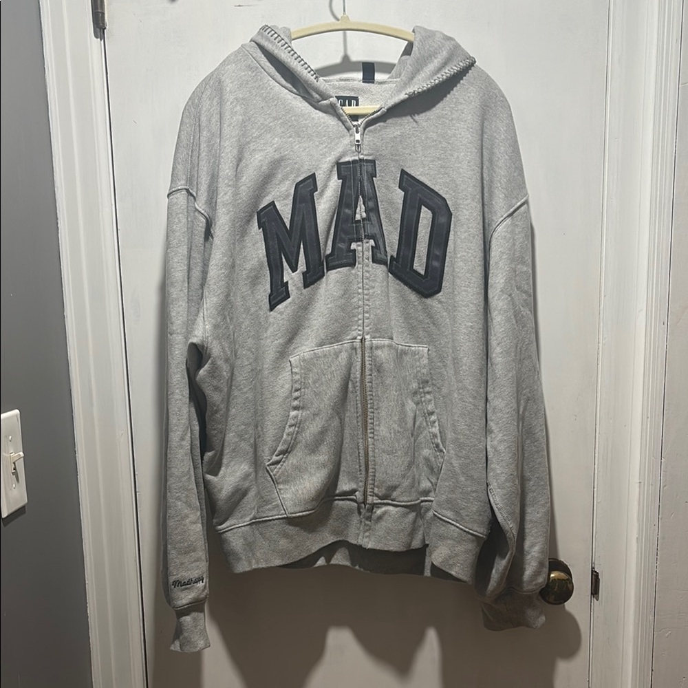 MADHAPPY x GAP limited edition collaboration zip up hooded sweatshirt size XL